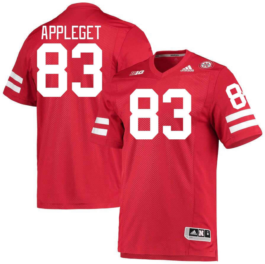 Men #83 Jake Appleget Nebraska Cornhuskers College Football Jerseys Stitched Sale-Red